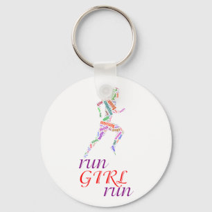 Lauf Mädchen, renne Schlüsselanhänger