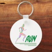 Lauf Mädchen, renne Schlüsselanhänger (Vorderseite)