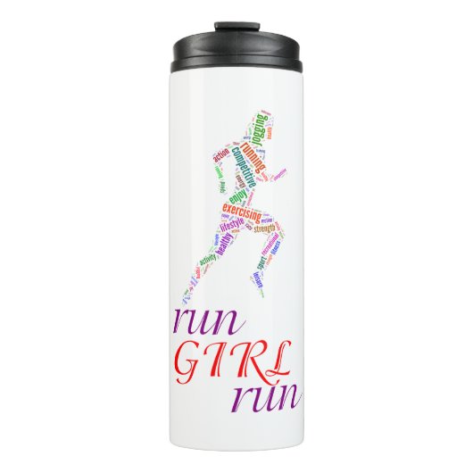 Lauf Mädchen, renne Thermosbecher (Vorderseite)