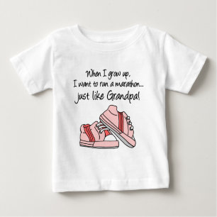 Lauf Marathon genau wie mein Großvater Baby T-shirt