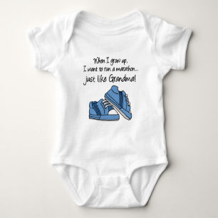 Lauf Marathon genau wie meine Oma Baby Strampler