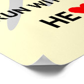 Lauf mit deinem Herzen inspirierend Poster (Ecke)