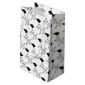 Lauf mit Wölfen und Ihnen lernt zu heulen Kleine Geschenktüte (Rückseite Schrägansicht)