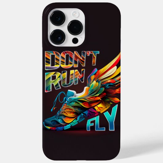 Lauf nicht, Fly | Neon Running Schuh Case-Mate iPhone Hülle (Rückseite)