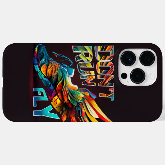 Lauf nicht, Fly | Neon Running Schuh Case-Mate iPhone Hülle (Rückseite (Horizontal))