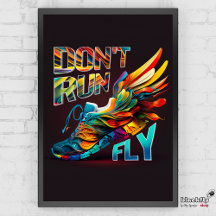 Lauf nicht, Fly | Neon Running Schuh