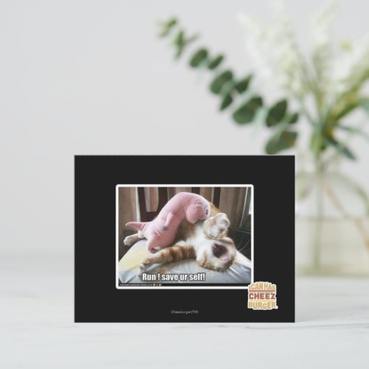 Lauf! Rett dich! Postkarte (Stehend Vorderseite)