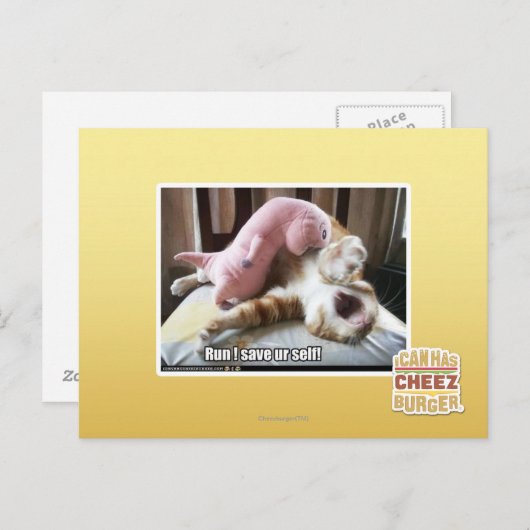 Lauf! Rett dich! Postkarte (Vorne/Hinten)