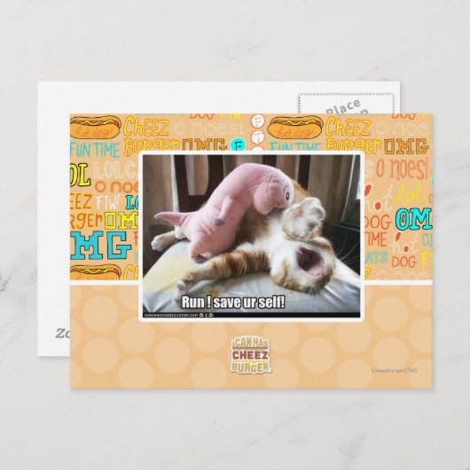 Lauf! Rett dich! Postkarte (Vorne/Hinten)