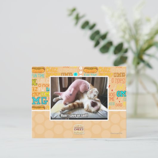 Lauf! Rett dich! Postkarte (Stehend Vorderseite)