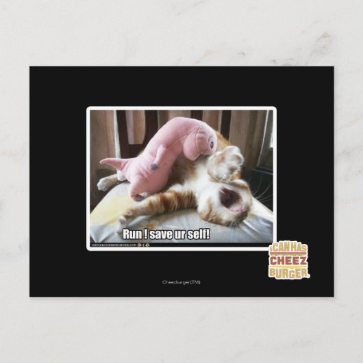 Lauf! Retten Sie ur Selbst! Postkarte (Vorderseite)