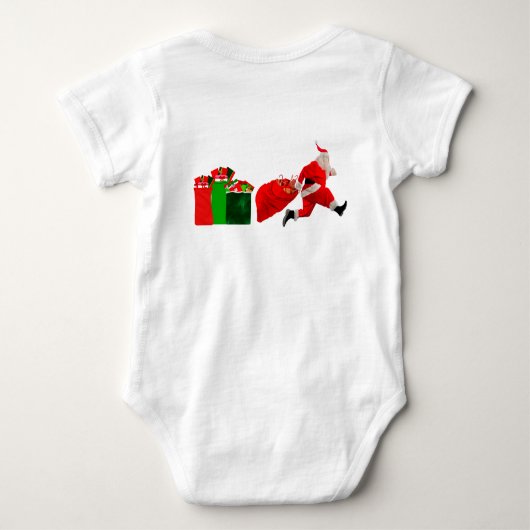 Lauf, Santa One-Piece Baby Strampler (Rückseite)