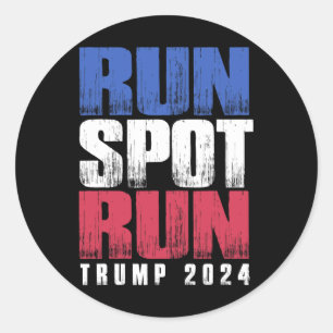 Lauf Spot Lauf Lauf Debyte Zitat Lustig Politisch Runder Aufkleber