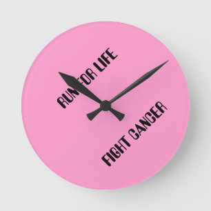 Lauf um dein Leben Kämpfe gegen Krebs Wanduhr