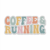 Lauf und Kaffee Aufkleber (Vorderseite)