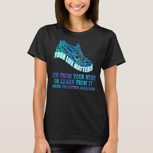 Lauf von deinem Hurt oder lerne von ihm klassisch  T-Shirt (Vorderseite)