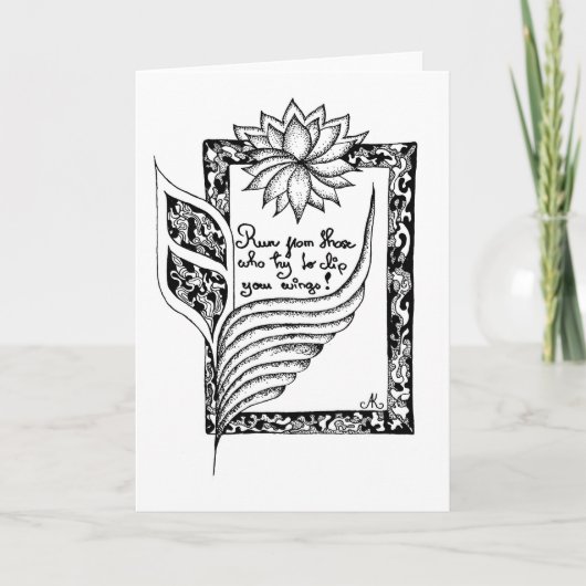 Lauf von denen, die versuchen, Ihre Flügel-Zitat z Karte (Vorderseite)