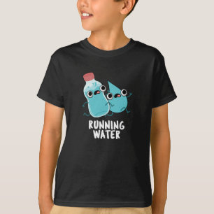Lauf Wasser Funny Water Pun Dark BG T-Shirt