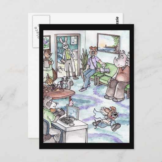 Lauf weg! Postkarte (Vorne/Hinten)