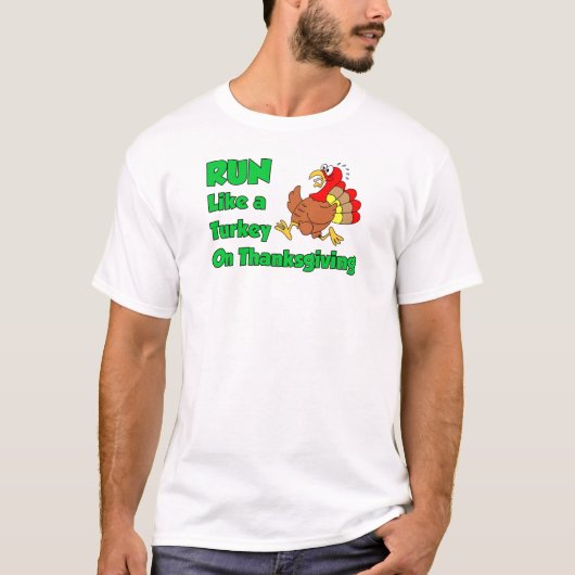 Lauf wie die Türkei im Erntedank T-Shirt (Vorderseite)