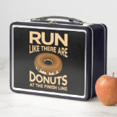 Lauf wie Donuts Marathonläufer laufen Metall Brotdose (Beispiel)