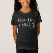 Lauf wie ein Girl-Runner-Glitzer