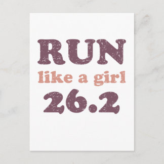 Lauf wie ein Mädchen 26.2 Postkarte