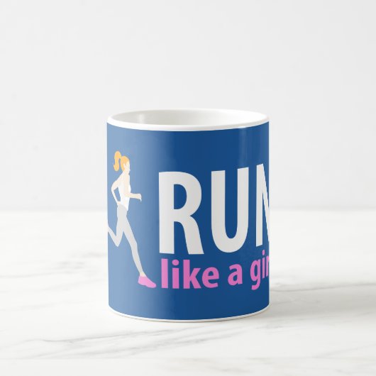 Lauf wie ein Mädchen Kaffeetasse (Mittel)