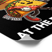 Lauf wie ein Taco auf der finalen Linie Cinco D Poster (Ecke)
