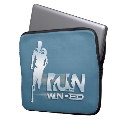 Lauf wie ein Wind | Notebook-Sieb 13" Laptopschutzhülle (Vorderseite Links)