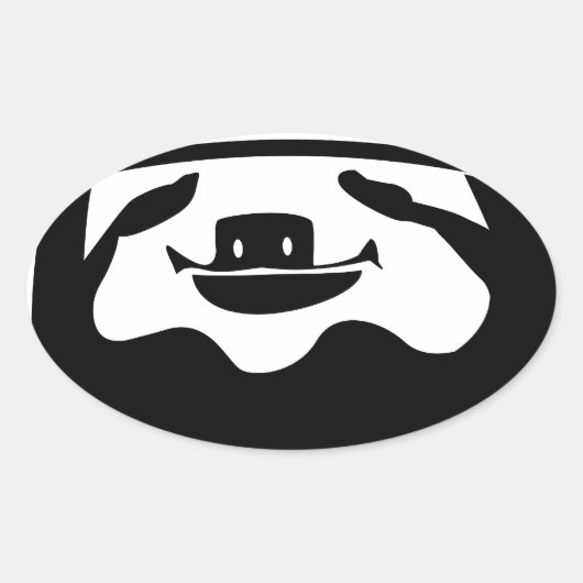 Lauf wie eine Schlampe Ovaler Aufkleber (Vorderseite)