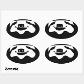 Lauf wie eine Schlampe Ovaler Aufkleber (Blatt)