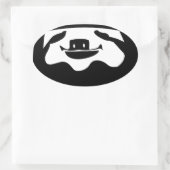 Lauf wie eine Schlampe Ovaler Aufkleber (Tasche)