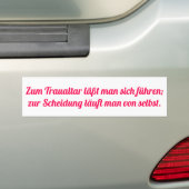 Lauf zur Scheidung Autoaufkleber (Auf Auto)