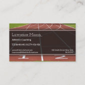 Laufbahn - Leichtathletik-Coach-Visitenkarte Visitenkarte (Rückseite)