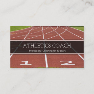 Laufbahn - Leichtathletik-Coach-Visitenkarte Visitenkarte