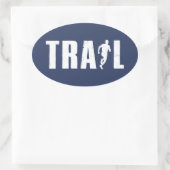 Laufbahn Ovaler Aufkleber (Tasche)