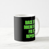 Laufbahn-Sprintwagen-Verspätungsmodell modifiziert Kaffeetasse (VorderseiteRechts)