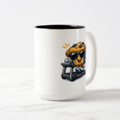 Laufband-Muffin Zweifarbige Tasse (VorderseiteRechts)