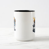 Laufband-Muffin Zweifarbige Tasse (Mittel)