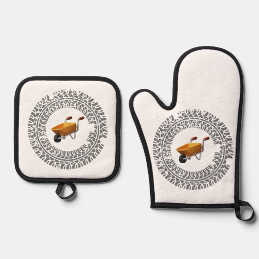 Laufbartendrift, Brenout Ofenhandschuh & Topflappen-Set (Vorderseite)