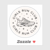 Laufclub für Mädchen Aufkleber (Blatt)
