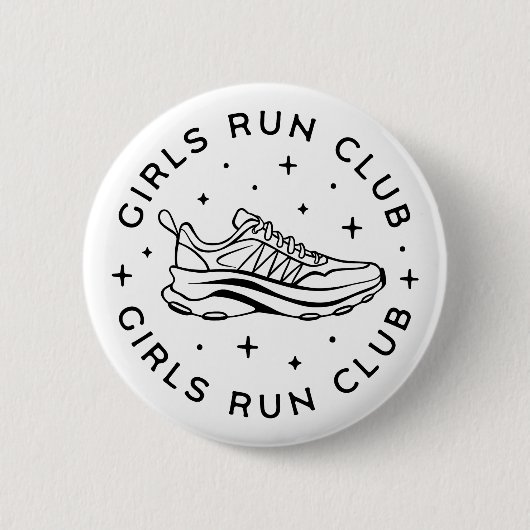 Laufclub für Mädchen Button (Vorderseite)