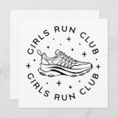 Laufclub für Mädchen Einladung (Vorne/Hinten)