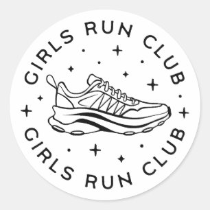 Laufclub für Mädchen Runder Aufkleber