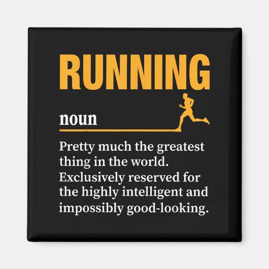 Laufdefinition Humor Marathon Lustiger Athlet Ru Magnet (Vorne)