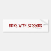 Läufe mit Schere-Autoaufkleber Autoaufkleber (Vorne)