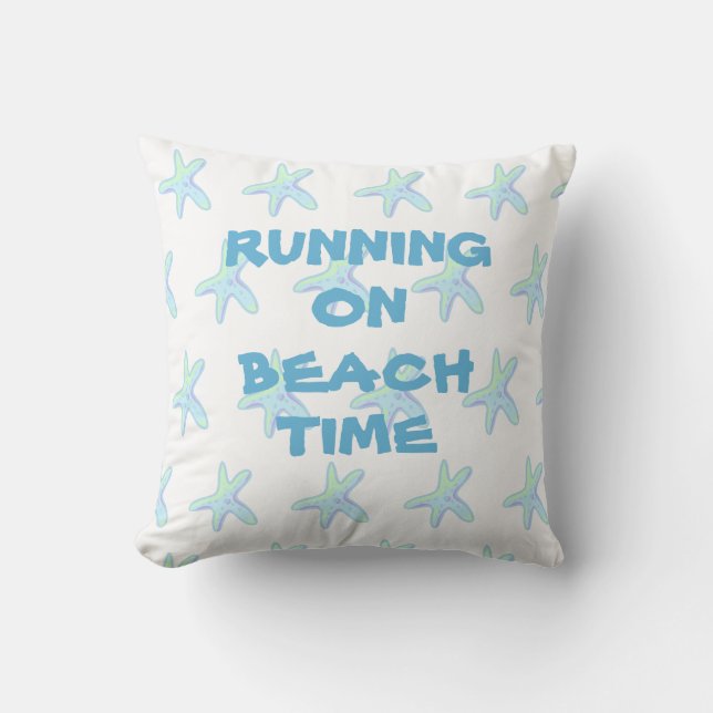 Laufen am Strand Starfish Throw Kissen (Vorderseite)