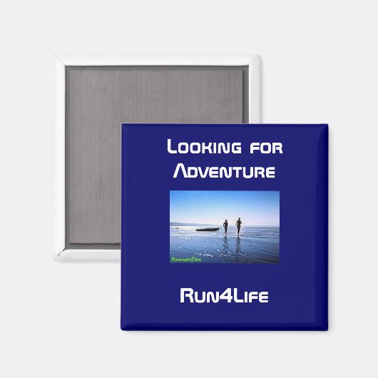 Laufen auf dem Strandmagneten Magnet (Vorderseite/Rückseite)