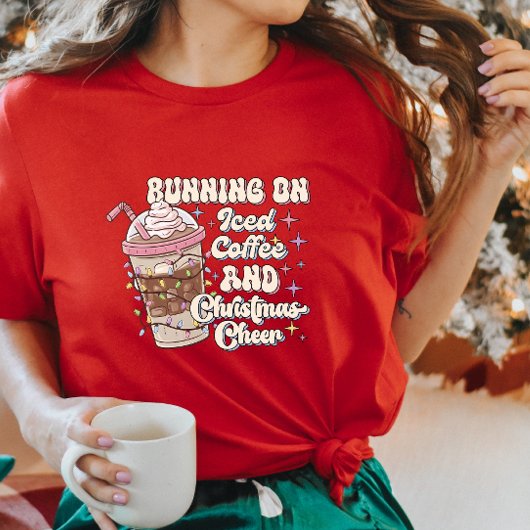 Laufen auf Eis-Kaffee & Weihnachts-Cheer-T - Shirt